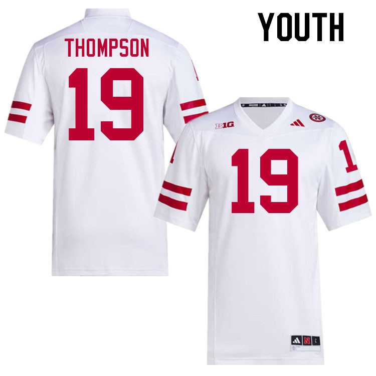 Youth #19 Taveon Thompson Nebraska Cornhuskers College Football Jerseys Stitched Sale-White